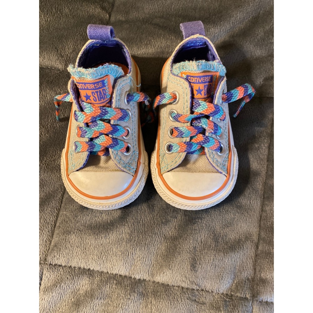 Converse Chuck Taylor All Star Infant Size 2 Multi Color Sneakers 0628